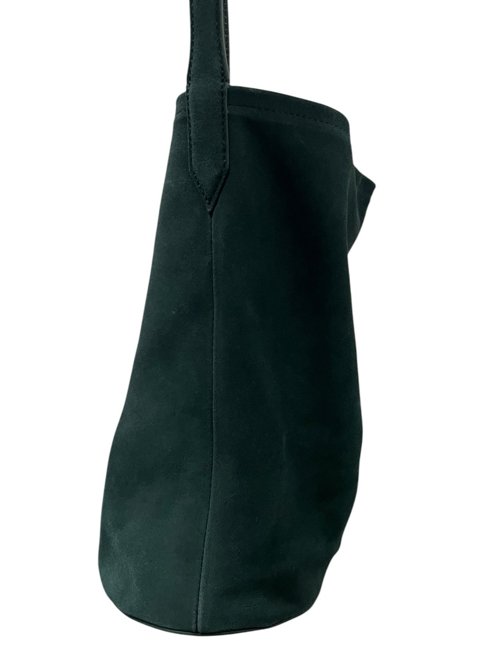 J. CREW BERKLEY Green Suede Leather Bucket Bag - Picture 4 of 5